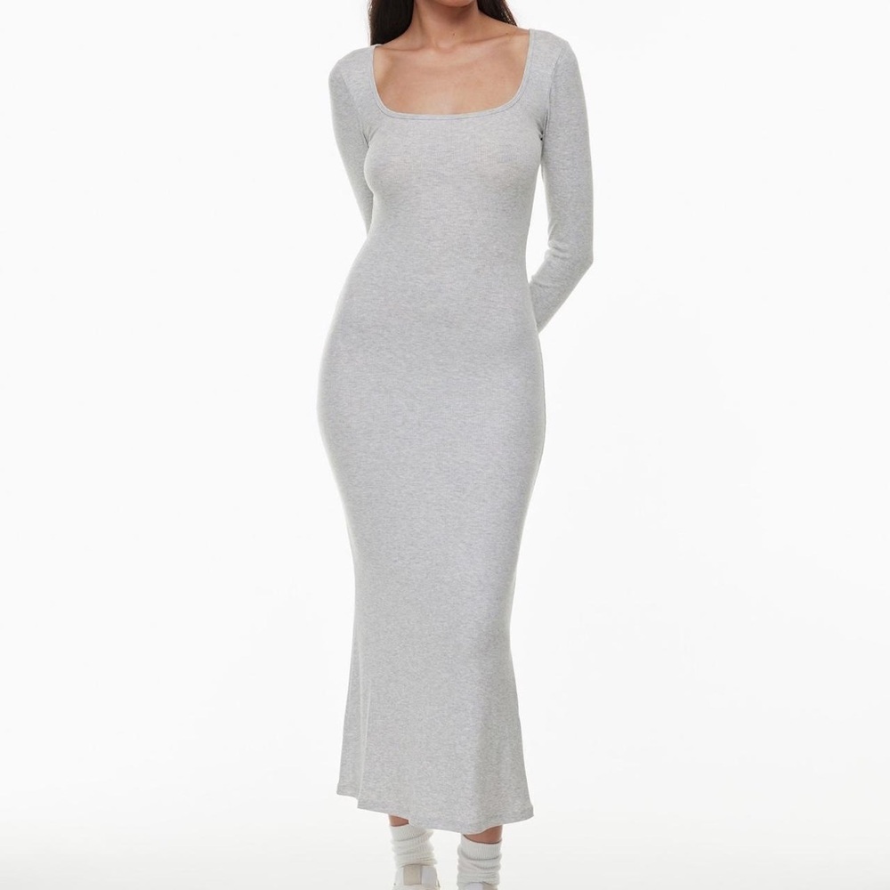 Aritzia Long Sleeve Dress in Grey | Group Babaton